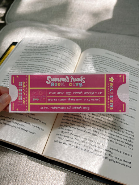 Summer Reads Book Club Bookmark