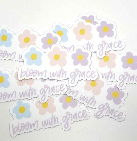 Bloom With Grace Sticker